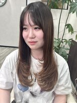 ベルヘアーデザイン 堺東(Belle hair Design)&nbsp;韓国風顔周りレイヤーカットアディクシーカラー外国人風堺東