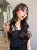 福岡美容室/レイヤーカット/博多美容室/顔まわりカット/暗めヘア