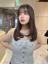 グロー 大宮(GLROW) ▲レイヤーカット顔まわり前髪矯正グレージュharuhi