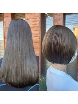 ルーム リシェール 南越谷店(Room RICHAIR)の写真/髪は傷ませたくない…ダメージレスで癖やうねりを抑えて,憧れの艶髪に*[南越谷/髪質改善/縮毛矯正/学割U24]