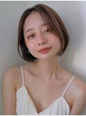20代30代40代外国人風レイヤーボブ前髪パーマ