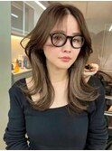 韓国ヘアハッシュカットレイヤーカットブリーチ無し韓国ボブ渋谷