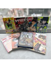 漫画多数！施術中や薬剤塗布後の待ち時間も楽しく♪目指せ漫画喫茶！