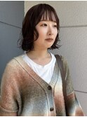 ボブパーマ　レイヤーボブ　暖色カラー　ワンレンボブニュアンス