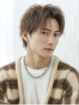 メンズイケメンパラダイス(Men'sイケメンパラダイス)&nbsp;Men'sカットセンターパートダブルカラーブリーチ眉毛カット