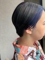 エイム ヘア デザイン 町田店(eim hair design) ハンサムショート/インナーカラーネイビー/デザインカラー/暗髪