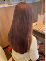 アース 会津若松店(HAIR&MAKE EARTH)&nbsp;ナチュラルピンクブラウンの艶髪ロング