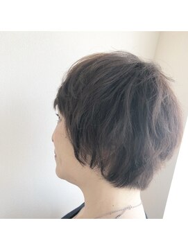 アオヘアーガーデン(ao hair garden) 【ao hair garden】ショートボブ×ライムグレージュ×パーマ