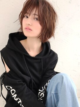 ケアシンサイバシ(CARE shinsaibashi) ちょいウエットな質感でクールな大人ボブ