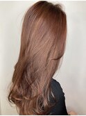 ピンクブラウン　ロング