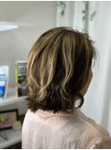 【河野有希】白髪ぼかし◎極太ハイライトのヘーゼルブラウン