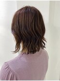 前下がりボブ☆ピンクブラウン
