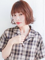 ルティア(Lutia) オレンジベージュ ショートボブ