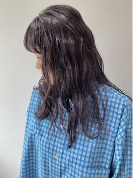 フォーク FOLK 【FOLK】暗髪ロング♪ダークネイビーカラー パープルカラー☆