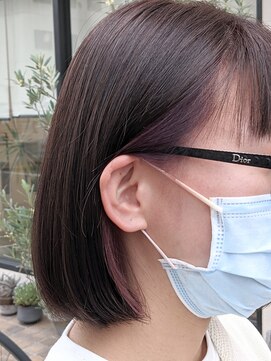 リック(LiC) ミニボブ×インナーカラー　ピンクパープル　ボブショート