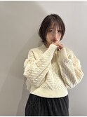 シルキーベージュ×グレージュカラー【髪質改善/縮毛矯正】