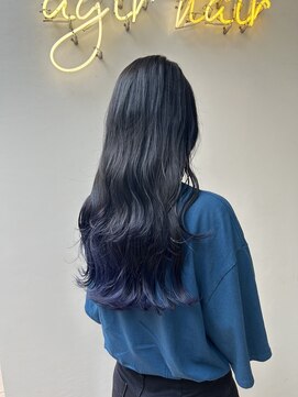 アジールヘア 北千住駅西口店(agir hair) グラデーションカラー ブルーラベンダー