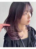 顔周りレイヤー_ボルドーカラー