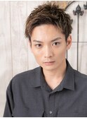 アップバング束感ビジカジ王道刈り上げメンズショートQ南越谷