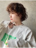 プードルパーマショートくるくるパーマ