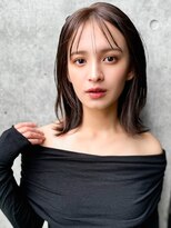 エインアンリー 表参道(AIN.ANLY.) ◯耳かけボブパーマオリーブベージュボブウェーブミディアム小顔