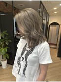 白髪ぼかし脱白髪染めショートボブ髪質改善40代50代60代