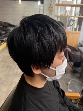 ソイクフ 四条大宮店(SOY-KUFU) アッシュブラックマッシュパーマニュアンスパーマ