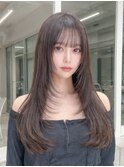 韓国風レイヤー　ショコラグレージュ　髪質改善