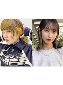 トレンドの韓国風hairにあわせた透明感カラーやインナーカラーが人気＊プチプラだからずっと通える[青山]