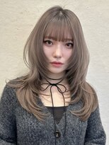 アンカーバイナチュラル(anchor by natural)&nbsp;韓国風/レイヤー/小顔/前髪カット/髪質改善/グレージュ/透明感