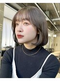 ボブカット/顔まわり/韓国風/髪質改善トリートメント/