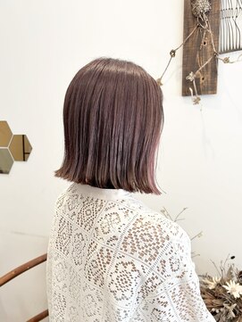 シズク(sizuk) ♪ ボブ × ピンクベージュカラー♪