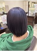 ボブ×フェイスラインレイヤー×バイオレット