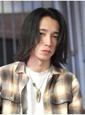 渋谷毛流れスパイラルパーマメンズボブウルフメンズミディアム