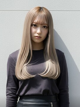 ファクトリーファイブ(Factory5) 小顔レイヤロングミルクティー20代30代40代くびれミディ韓国ヘア