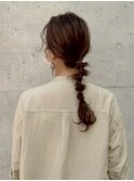 #編みおろしヘアアレンジ