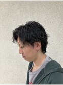 センターパート/波巻きパーマ/波巻きツイスパ/メンズパーマ