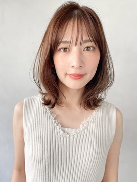 リヤン 表参道(lyann) 小顔黒髪オリーブグレーココアベージュミディアムクラゲヘアーa