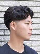 ザバーバー 渋谷(THE BARBER)&nbsp;テーパーフェード×パーマ　バーバー/メンズヘア/渋谷バーバー