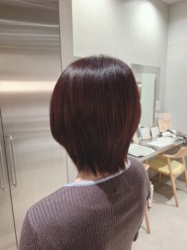 オーガニック リブ 川越(organic+live) 冬◎ツヤカラー×外ハネショートボブ可愛い