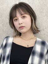 サンクマーケット 渋谷(cinq MARKET)&nbsp;渋谷切りっぱなしボブタッセルボブインナーカラーケアブリーチ◆