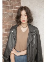 ヘアサロン マゼラン 新宿(Magellan)&nbsp;[magellan新宿]店長川口 スモーキーグレージュのボブウェーブ