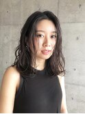 大人可愛い 艶っぽミディアムヘア