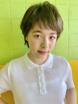 シー バイ ロンド 新宿(Sea by Lond) アッシュベージュカラーのハンサムショート【福島泰】