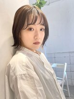 ボブ/オリーブグレージュ/マッシュショート[東銀座/銀座]