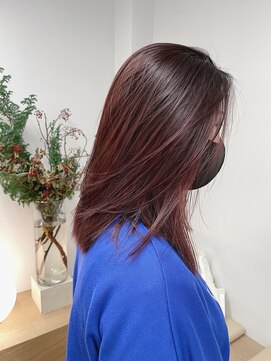 バド(bado) ブリーチ無しのレッド系カラー