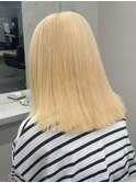 3557ニュアンスカラーオルチャンヘア金髪ボブツートンカラー