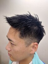 ヘアーカットデザインサロン スマッシュ 田町店(Hair cut design salon Smash)&nbsp;ジェットモヒカン 束感 ショート アップバング フェードカット