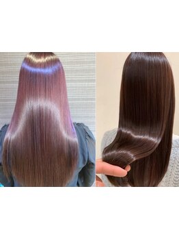 【最新技術】ブリーチ毛にもできる低ダメージ縮毛矯正★柔らかく髪に優しい『髪質改善トリートメント付き』