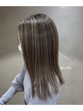 ブルー(BLUE.) コントラストハイライト